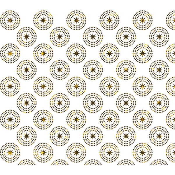 A Geschenkpapier Weihnachten metallisiert Röllchen 70x150cm Sternenkreis