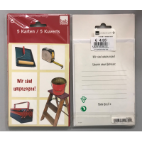 Umzugsanzeige - 5 Anzeigekarten zum Umzug im Format 10,5...