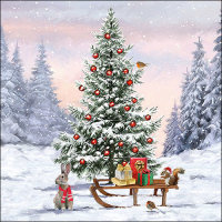 Weihnachten – Servietten Lunch – Napkin Lunch – Format: 33 x 33 cm – 3-lagig – 20 Servietten pro Packung – Winter Animals FSC Mix