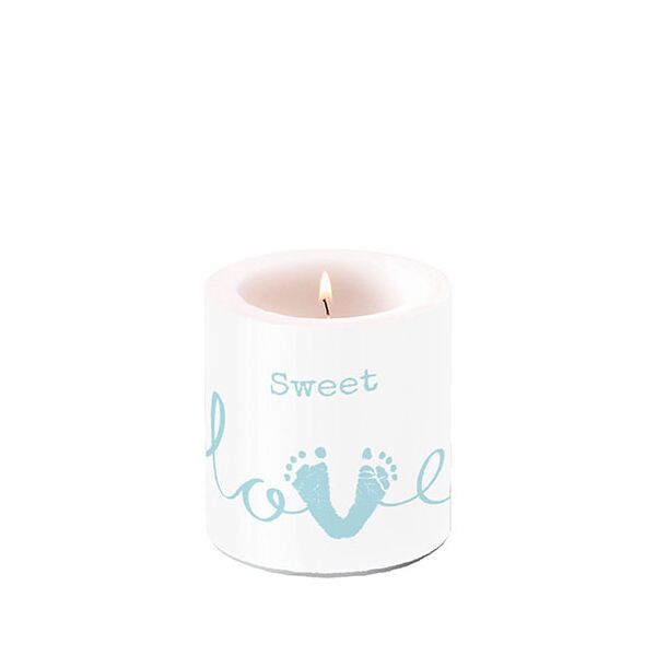 Kerze klein Candle small Format: Ø 7,5 cm x 9 cm 1 Kerze pro Packung Sweet Love Boy Süße Liebe Jungen