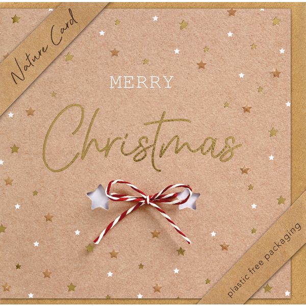 Weihnachten - Nature Cards Handmade - Glückwunschkarte im Format 15,5 x 15,5 cm mit Briefumschlag – Merry Christmas