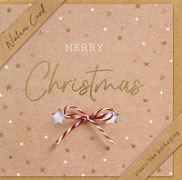 Weihnachten - Nature Cards Handmade - Glückwunschkarte im Format 15,5 x 15,5 cm mit Briefumschlag – Merry Christmas