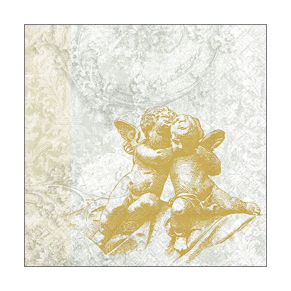 Weihnachten Servietten Format: 33 x 33 cm 3-lagig 20 Servietten Classic Angels Gold klassische Engel gold