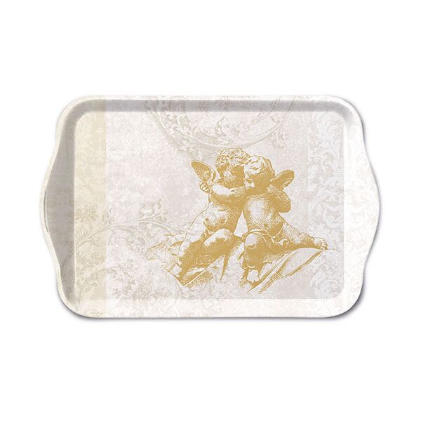 Tray Melamine Tablett 13 X 21 Cm Lunaria Green Blumen Grün, 5,95