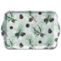 A Weihnachten Tablett 13 x 21 cm Pine Cone All Over...