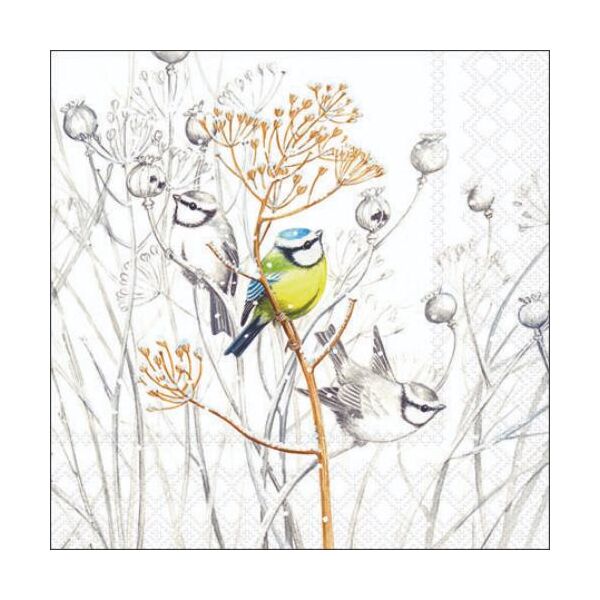 Cocktail Servietten 25 x 25 cm 3-lagig 20 Servietten Sweet Little Bird süßer kleiner Vogel