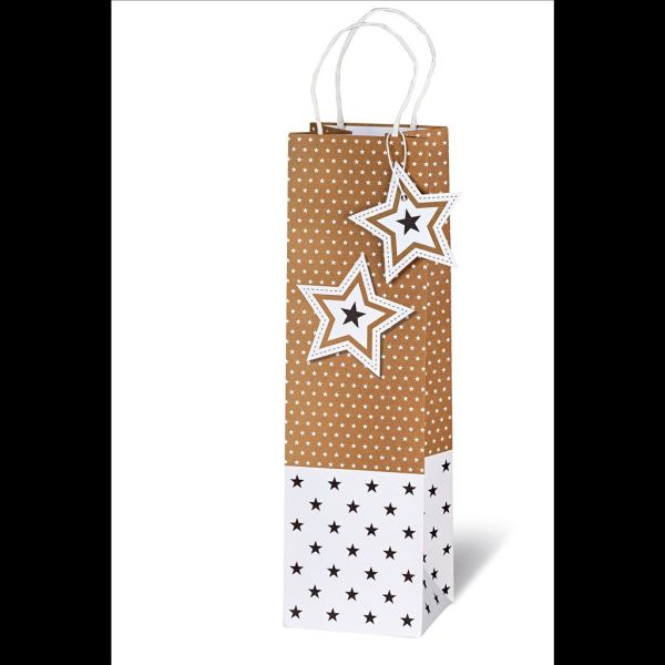 Weihnachten Geschenktüte Tasche Flasche  Sterne