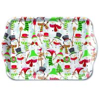 Weihnachten Tray Melamine Tablett 13 x 21 cm Snowman...