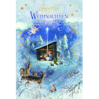 Weihnachten Grußkarte mit Umschlag Rehe, Hasen,...