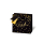 Tasche klein - CD-Format 14,5x15x6 cm - schwarz mit goldenen Punkten - Wundertüte