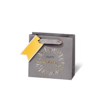 Tasche klein - CD-Format 14,5x15x6 cm - Happy Birthday gold