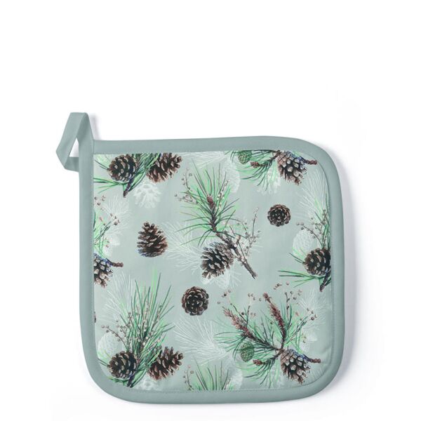 A Weihnachten Topflappen 20 x 20 cm 1 Topflappen pro Packung Pine Cone All Over Tannenzapfen