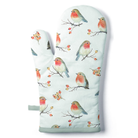 Weihnachten Ofenhandschuh 18x30 cm Robin family...
