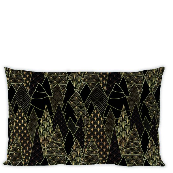 Weihnachten Kissenbezug 50 x 30 cm 1 Kissenbezug pro Packung Luxury Trees Black Luxus Tannenbäume schwarz
