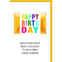 A Geburtstag Geldkarte Glückwunschkarte mit Umschlag...