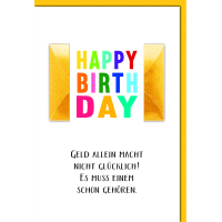 A Geburtstag Geldkarte Glückwunschkarte mit Umschlag...