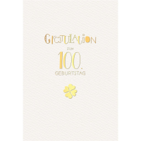 100. Geburtstag Karte mit Umschlag Schriftkarte mit...