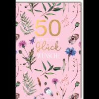 50. Geburtstag Glückwunschkarte mit Umschlag Wald-...