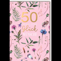 50. Geburtstag Glückwunschkarte mit Umschlag Wald-...