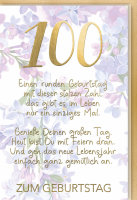 100. Geburtstag - Glückwunschkarte im Format 11,5 x...