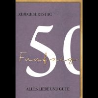 50. Geburtstag Glückwunschkarte mit Umschlag Alles...