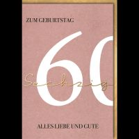60. Geburtstag Glückwunschkarte mit Umschlag Alles...
