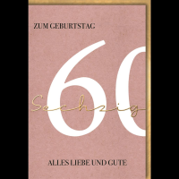 60. Geburtstag Glückwunschkarte mit Umschlag Alles...