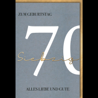 A 70. Geburtstag Glückwunschkarte mit Umschlag Alles...
