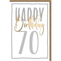 70. Geburtstag Glückwunschkarte mit Umschlag Happy...