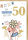 50. Geburtstag - Glückwunschkarte im Format 11,5 x 17 cm mit Umschlag - Blumen und Fähnchen drüber - Verlag Dominique