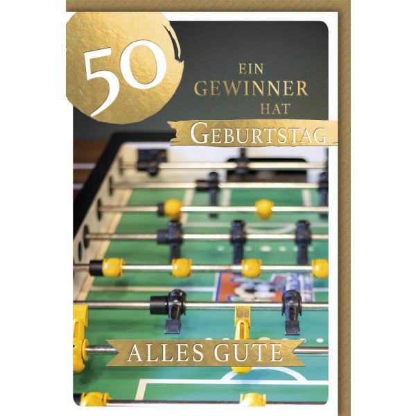 50. Geburtstag Glückwunschkarte mit Umschlag Ein Gewinner hat Geburtstag