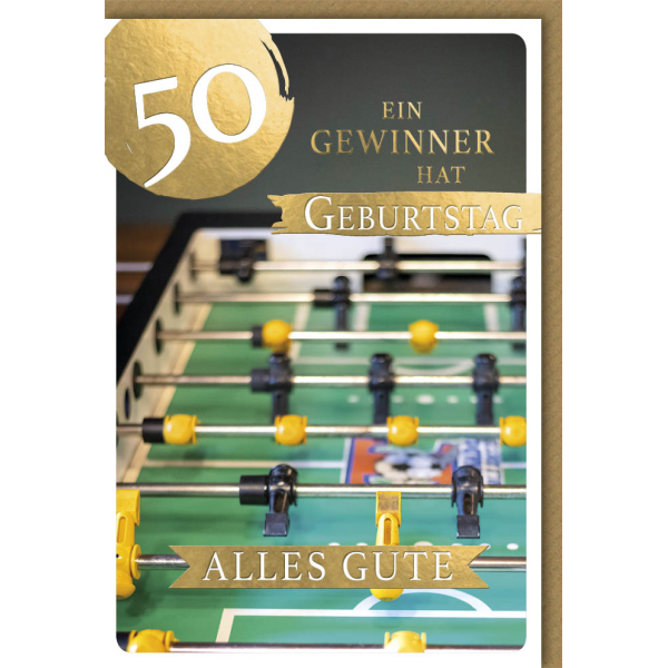 50. Geburtstag Glückwunschkarte mit Umschlag Ein Gewinner hat Geburtstag
