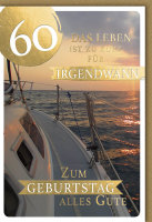 60. Geburtstag - Glückwunschkarte im Format 11,5 x...