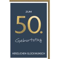 50. Geburtstag Glückwunschkarte mit Umschlag Zum 50....