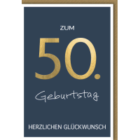 50. Geburtstag Glückwunschkarte mit Umschlag Zum 50....