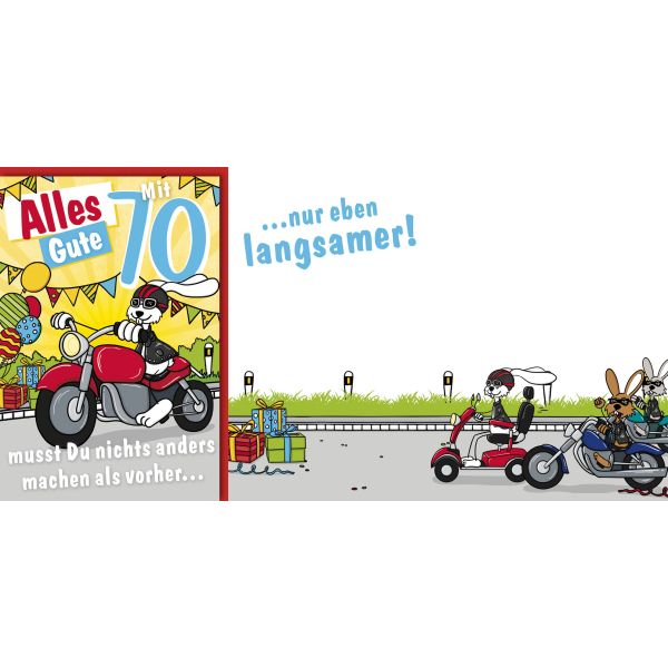 Twizler Lustige Geburtstagskarte 70. – Eisbär Mit Wein, Humorvolle Grußkarte