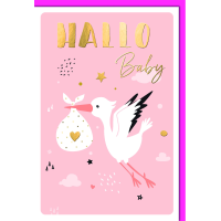 Geburt Baby Freudiges Ereignis Karte mit Umschlag Storch...
