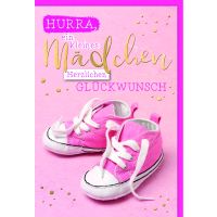 Geburt Baby Freudiges Ereignis Karte mit Umschlag Sneaker...
