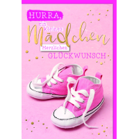 Geburt Baby Freudiges Ereignis Karte mit Umschlag Sneaker...