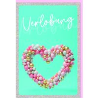 Verlobung Glückwunschkarte mit Umschlag Herz aus...