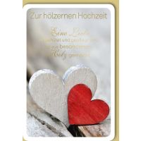 A Hochzeitstag 5. Hochzeitstag Glückwunschkarte mit...