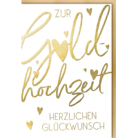 A Goldhochzeit Glückwunschkarte mit Umschlag Zur...