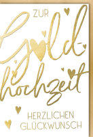 Goldhochzeit - Glückwunschkarte im Format 11,5 x 17...