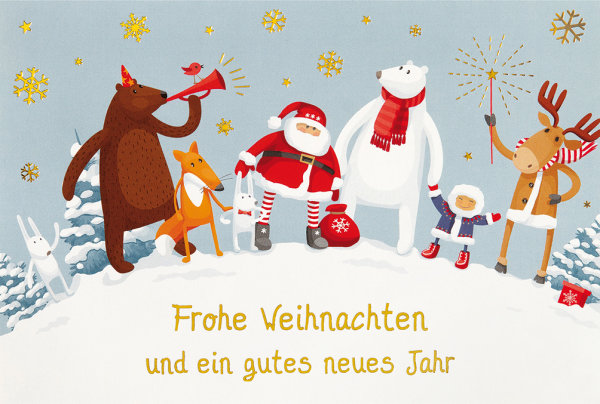 Weihnachten - Pop-Up - Glückwunschkarte im Format 11,5 x 17 cm mit Briefumschlag