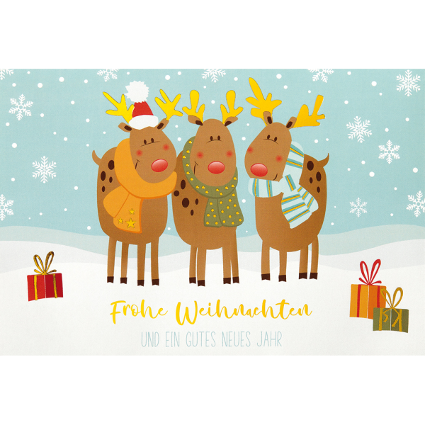 Weihnachten - Pop-Up - Glückwunschkarte im Format 11,5 x 17 cm mit Briefumschlag