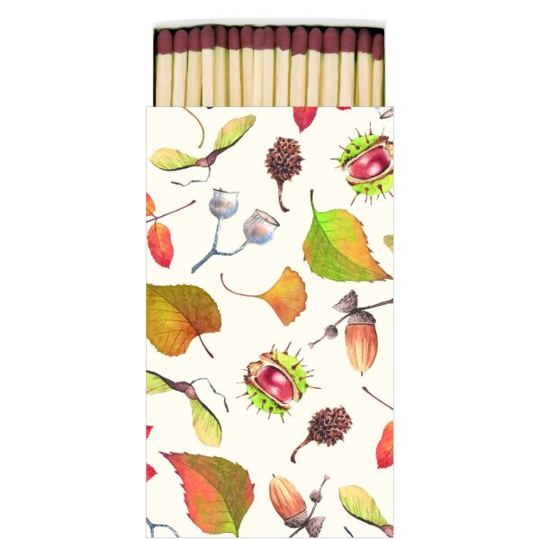 Herbst Streichhölzern Format: 6,5 x 11 cm 45 Steichhölzer pro Packung Autumn Details Herbstdetails