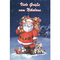 Nikolaus Glückwunschkarte mit Briefumschlag Viele...