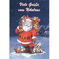 Nikolaus Glückwunschkarte mit Briefumschlag Viele...