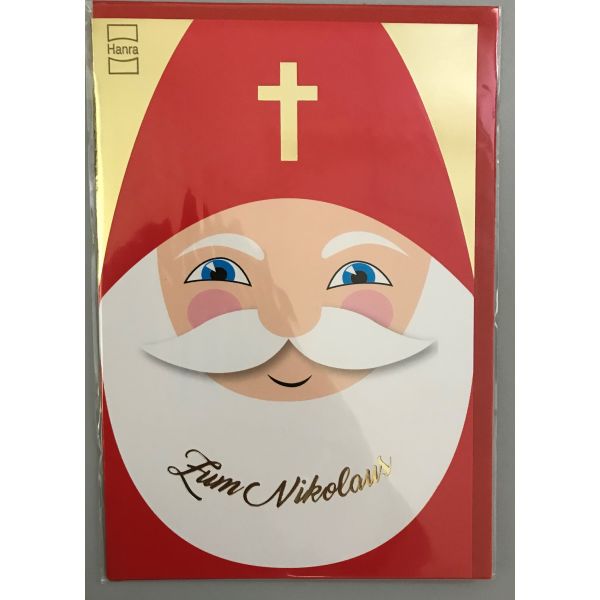 Nikolaus Grußkarte mit Briefumschlag Zum Nikolaus