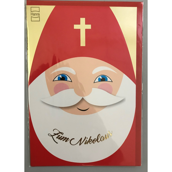 Nikolaus Grußkarte mit Briefumschlag Zum Nikolaus